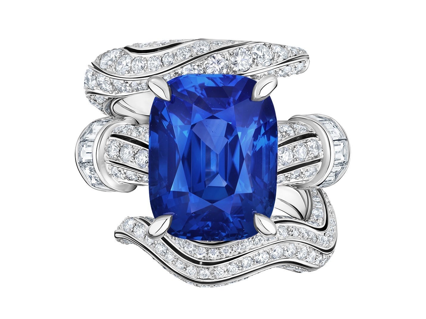 实验室培育钻石戒指人工钻石戒指人工蓝宝石铂金18k金戒指豪华女