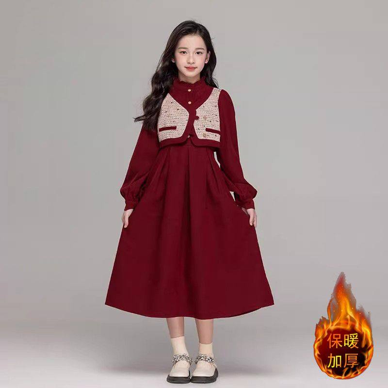 女童装秋冬连衣裙过年新款儿童礼服中大童长袖中国风加绒公主裙子,童装/婴儿装/亲子装,连衣裙,淘宝优惠券,粉丝福利购,淘宝优惠卷
