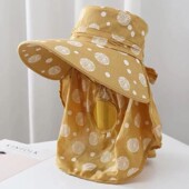 遮阳帽防晒时尚 百搭遮脸护劲防紫外线太阳帽遮全脸采茶帽新款