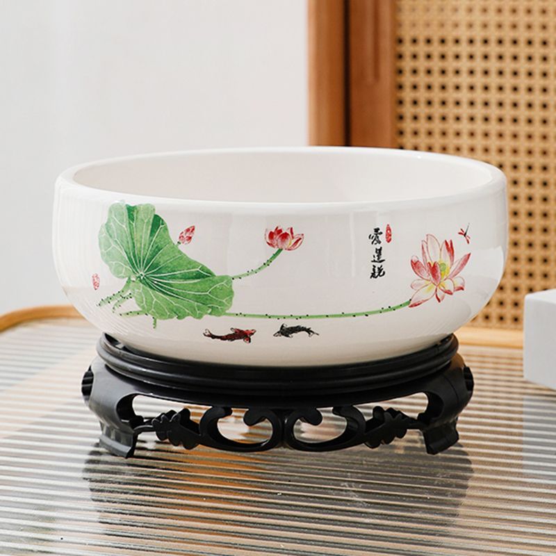 水培花盆陶瓷铜钱草一叶莲碗莲金钱草睡莲水莲花巴西木多肉大号盆