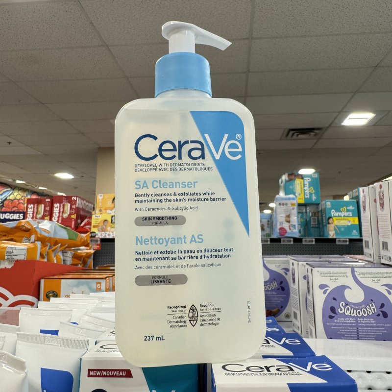 加拿大发货CeraVe SA洗面奶水杨酸泡沫洁面乳去粉刺角质敏感肌