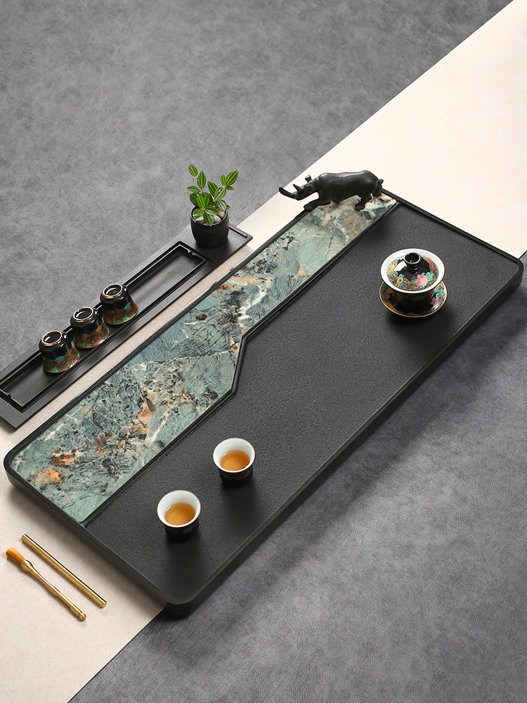 茶香里中式石材天然整块乌金