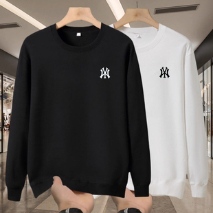 秋冬加绒打底衫 奥莱专柜卫衣男新款 上衣男士 长袖 重磅棉质圆领秋季