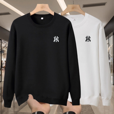 奥莱专柜卫衣男新款重磅棉质圆领秋季长袖上衣男士秋冬加绒打底衫