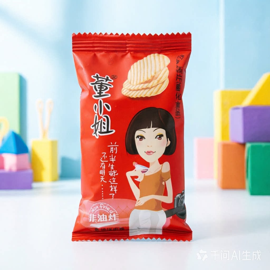 董小姐烘培薯片浓情烤肉味独立小包装儿童休闲零食好吃的美味的食