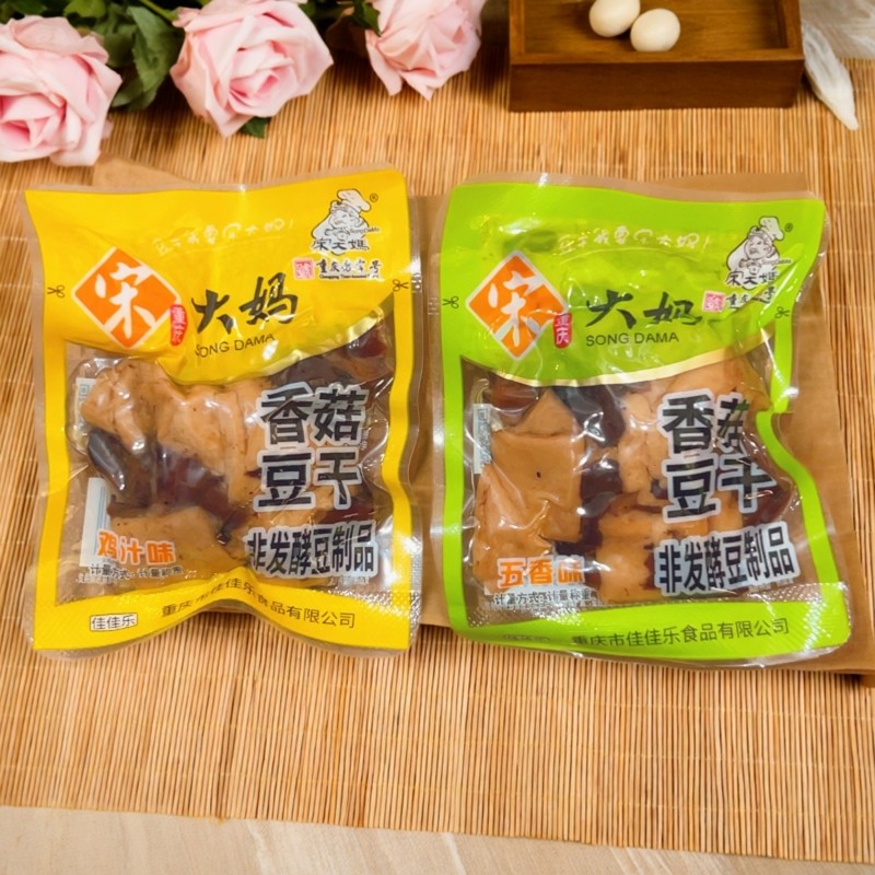 产地重庆 宋大妈香菇豆干 五香辣 鸡汁 烧烤 豆腐干 佳佳乐名特产