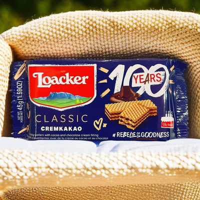 莱家巧克力味威化饼干独立小包装45克