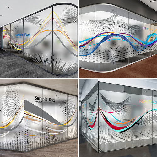 防窥贴膜办公室公司现代简约无胶