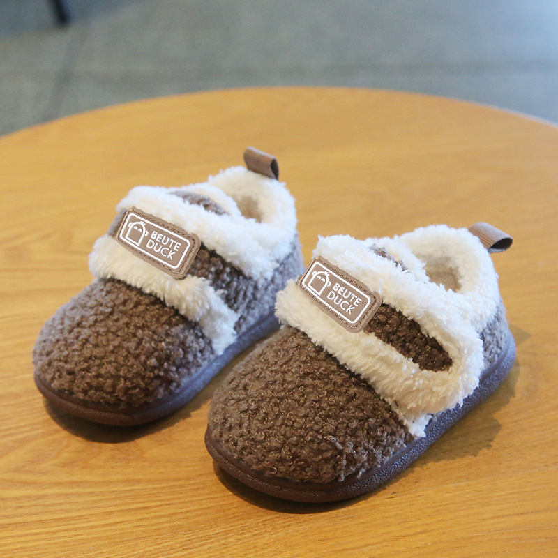 冬天宝宝鞋子加绒居家棉