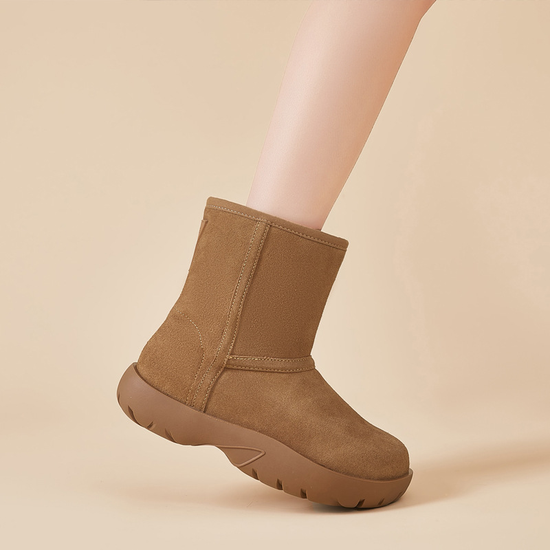 冬季新款雪地靴皮毛一体