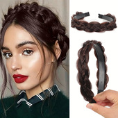 鱼骨辫假发发箍女增高颅顶盘发神器网红手工麻花辫子编发头箍一体