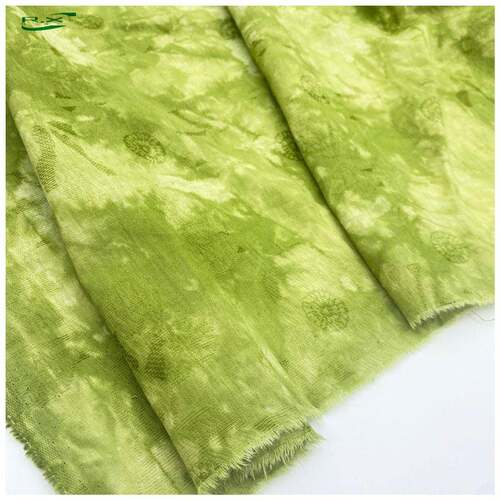 现货小清新风格面料亚麻棉春夏染色扎染亲肤柔软服装沙发套布料
