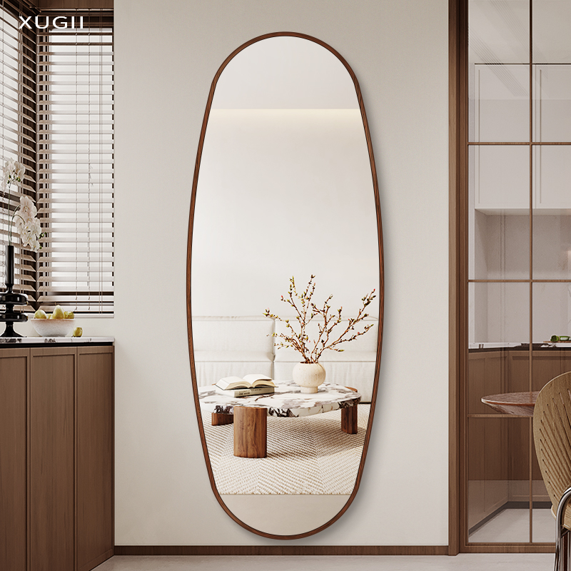 中古异形全身镜家用客厅落地镜壁挂高级感穿衣镜卧室试衣镜可定制