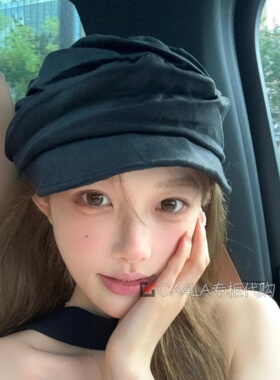 张婧仪同款日系堆堆鸭舌帽女