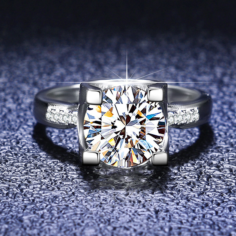 s925纯银莫桑石戒指高端镀PT950 铂金女士婚戒小蛮腰牛头款指环,饰品/流行首饰/时尚饰品新,戒指/指环,淘宝优惠券,粉丝福利购,淘宝优惠卷