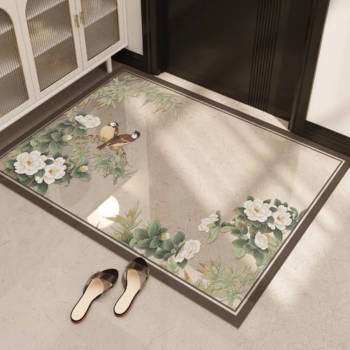 新中式透明地垫软玻璃入户门可擦洗pvc垫子防水防尘超薄进门脚垫