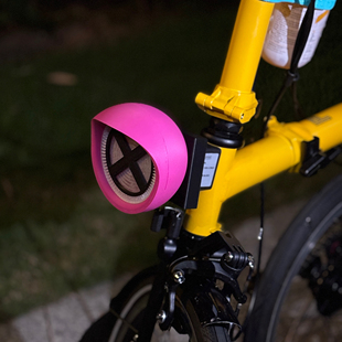 小布复古太子灯适用bromoptom折叠车猪鼻扣彩色车头灯夜骑灯定制