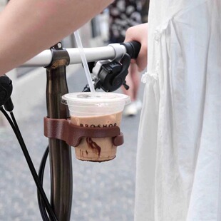 适用Brompton小布折叠自行车配件水壶架 奶茶咖啡杯架便携式通用