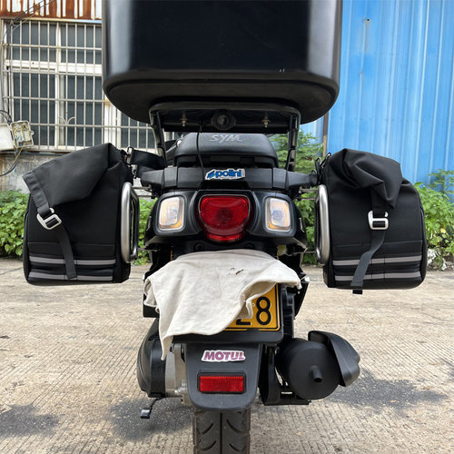 摩托车帆布边包复古通用