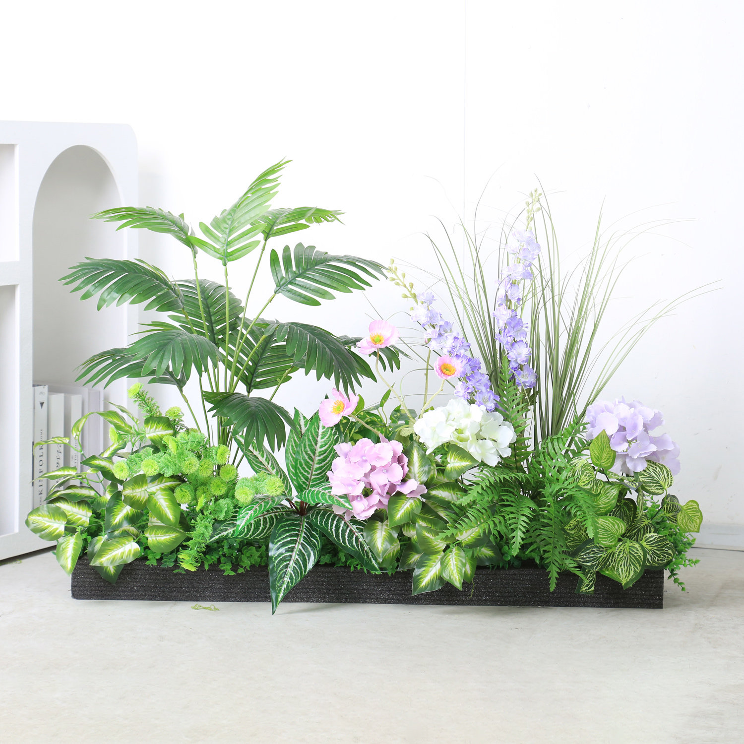 假花仿真花摆设花箱装饰塑料花