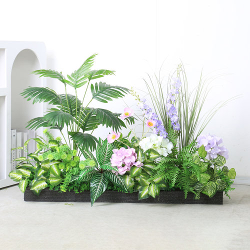 假花仿真花摆设花箱装饰塑料花