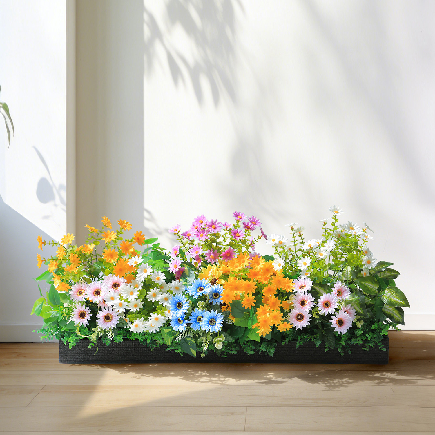 仿真绿植花卉组合盆栽粉色小花朵多叶植物室内装饰摆件