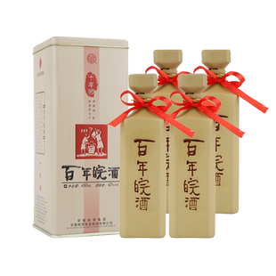【2018年生产】安徽百年皖酒十年窖42度450mL*4绵柔白酒纯粮浓香
