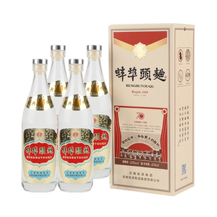 【酒厂自营】皖酒蚌埠头曲绵柔42度450mL*4瓶大曲白酒纯粮食原浆