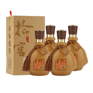 【酒厂自营】安徽百年皖酒拾窖52度500mL*4瓶白酒纯粮食绵柔原浆