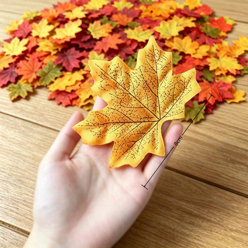 幼儿园自然物材料仿真树叶幼儿园仿真枫叶秋日装饰摆件环保儿童