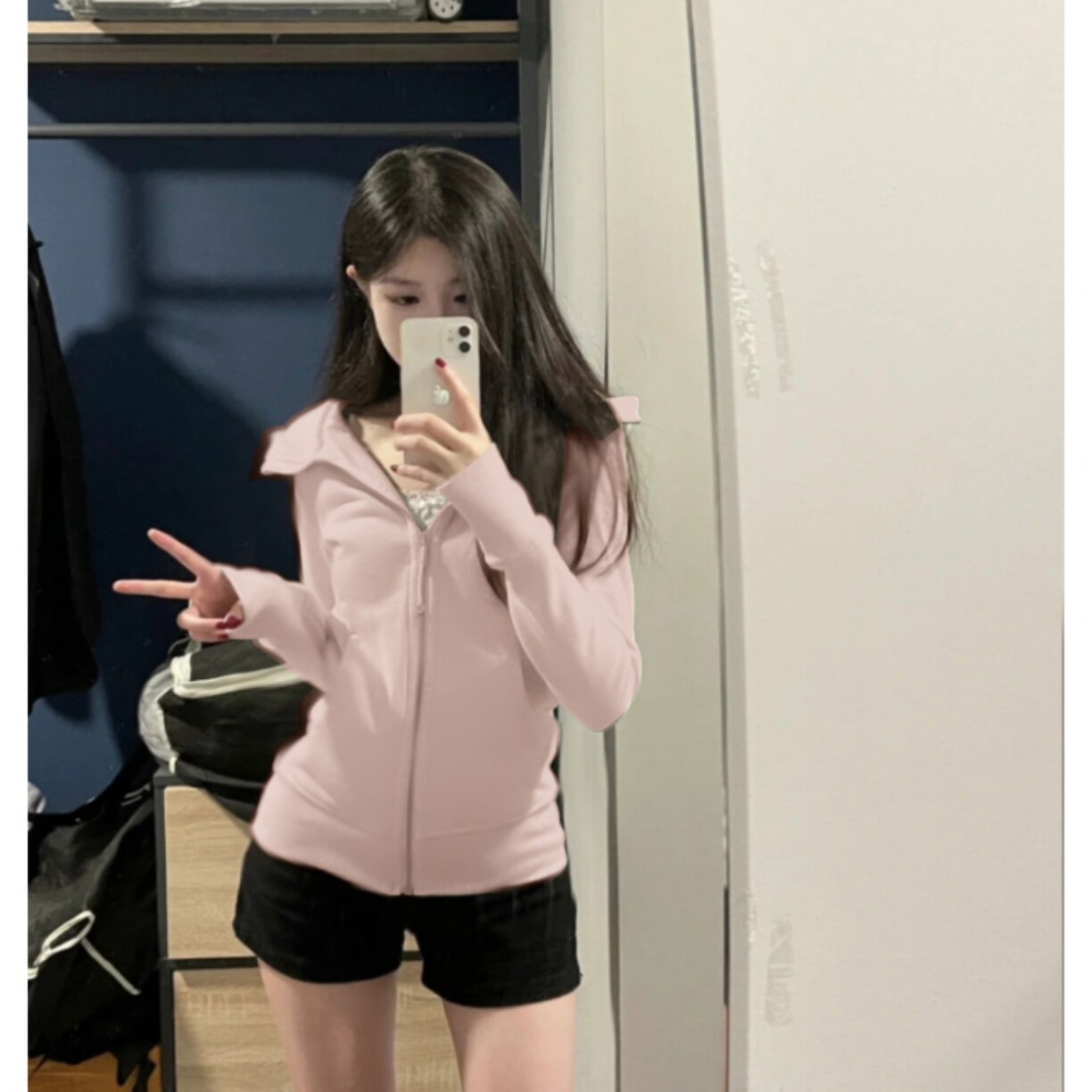 ulu外套女春秋2023新款秋装修身套装女装上衣运动粉色卫衣秋季