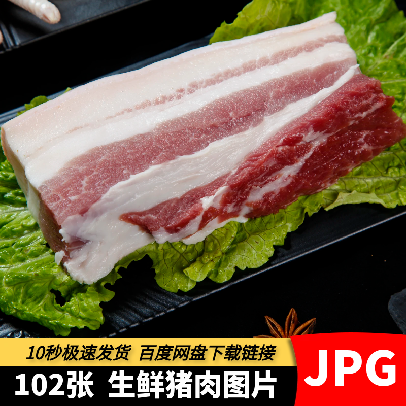高清4K新鲜猪肉图片生鲜肉类猪蹄猪头五花肉瘦肉电商美工设计素材
