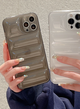 新款透明气囊适用iPhone15pro max苹果高级感14手机壳xr/xsmax/全包精孔13防摔i硅胶12保护11网红简约7/8PIus
