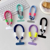 时尚 小手绳可手提手机挂绳创意夹片手机链手腕防摔防滑挂件女 短款