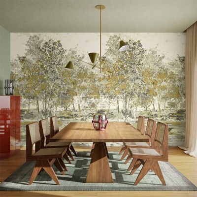 进口ARTE Brushed Suede 树林森林背景墙纸壁画59640 59641 59642