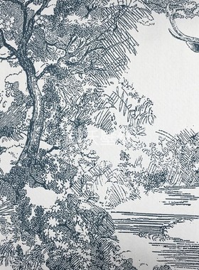 网红MINGA 森林元素 提花背景无缝墙布Y23406-1-2-3 Y23407-1-2-3