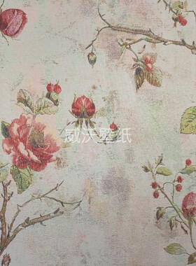 CEZANNE 塞尚美式简美田园提花无缝墙布PT26-021-022-023-024-025