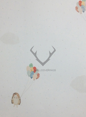 儿童卡通 刺猬气球 无缝墙布壁布YOB080501 080502 080503 080601