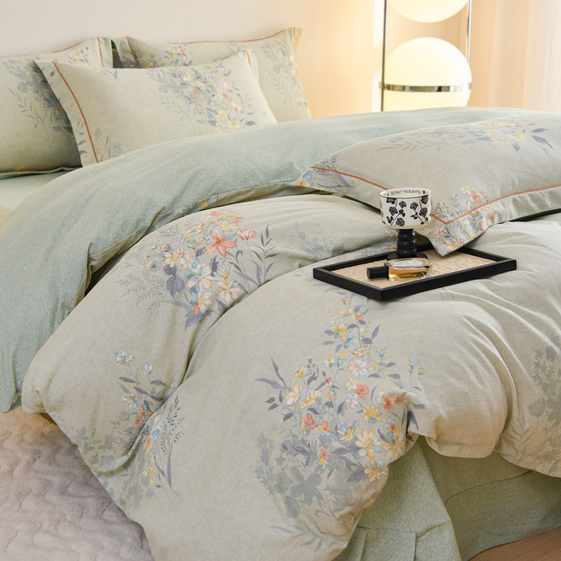 2025新款100全棉纯棉磨毛四件套秋冬加厚被套床单可裸睡床上用品4,床上用品,床品套件/四件套/多件套,淘宝优惠券,粉丝福利购,淘宝优惠卷