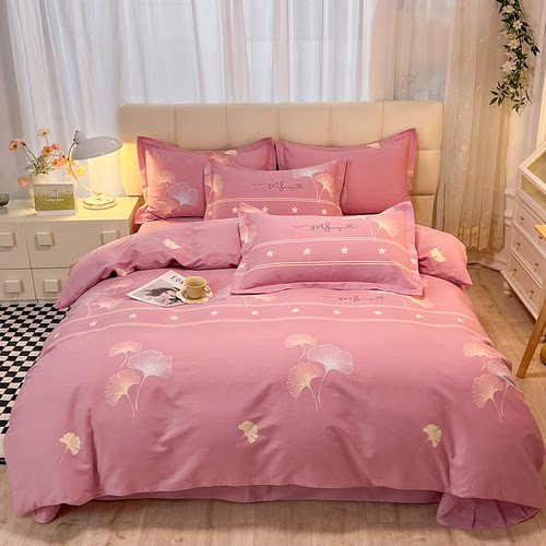 秋冬四季 100%纯棉斜纹四件套全棉磨毛加厚床上用品2025新款家纺