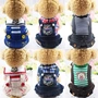 Teddy puppy dog ​​denim quần áo thời trang đường phố cá tính mùa hè thu bốn chân quần áo mèo con mặc trang phục công chúa thú cưng - Quần áo & phụ kiện thú cưng áo phao cho chó