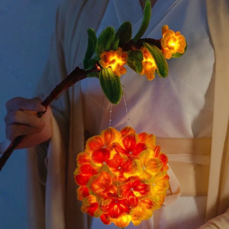 灯笼包中秋礼物小朋友女生diy材料款手工花灯创意桂花扭扭棒桂花