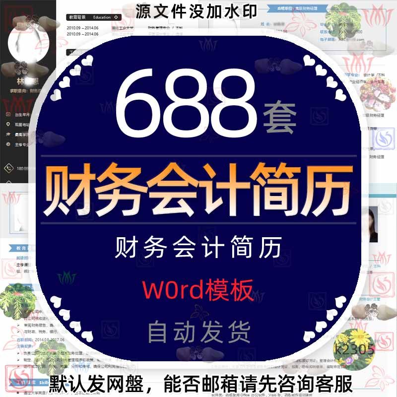 财务总监经理审计出纳员总账会计师面试个人简历word模板自我评价
