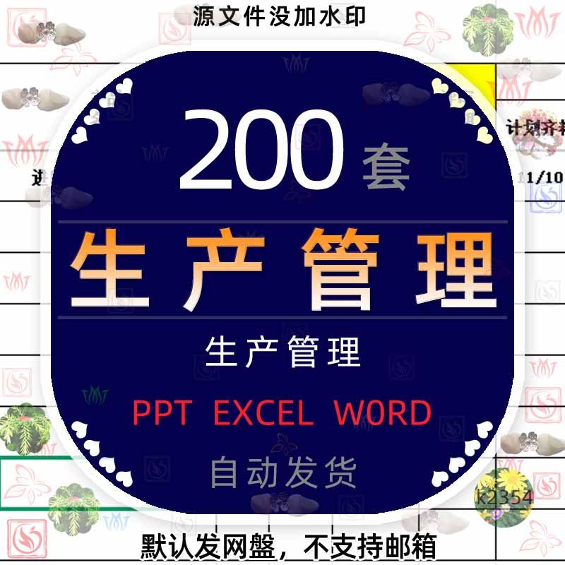 生产计划控制表单PPT订单管理分析表PMC精细化生产进度表格EXCEL