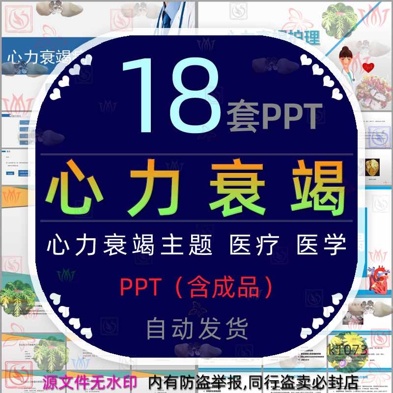 急性慢性充血性心力衰竭护理查房ppt模板心衰心功能治疗疾病医疗