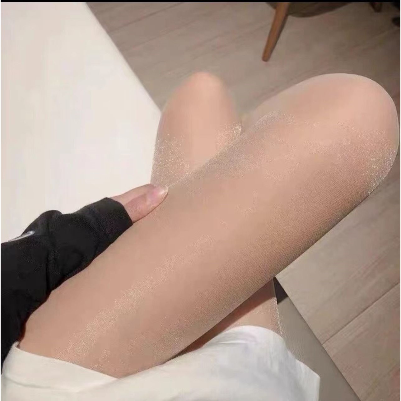 菠萝丝袜女天花板防勾丝不掉档高跟鞋搭配推荐穿搭黑肉色薄款连体