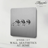 Ретро переключатель из нержавеющей стали, накладная световая панель