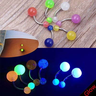 10pcs/lot Glow In The Dark Belly Ring Women's Fashion Navel