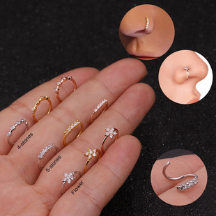 Fashion Nose Piercing Body Jewelry For Women Gilrs CZ Nose