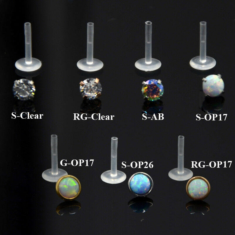 1 Pc Lip Labret Prong Piercing Setting Zircon Tragus Cartil